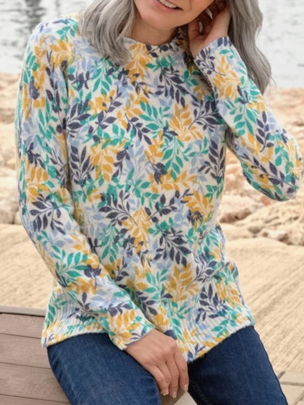 WOOLOVERS LONDON FLORAL PRINT JUMPER MULTI - M